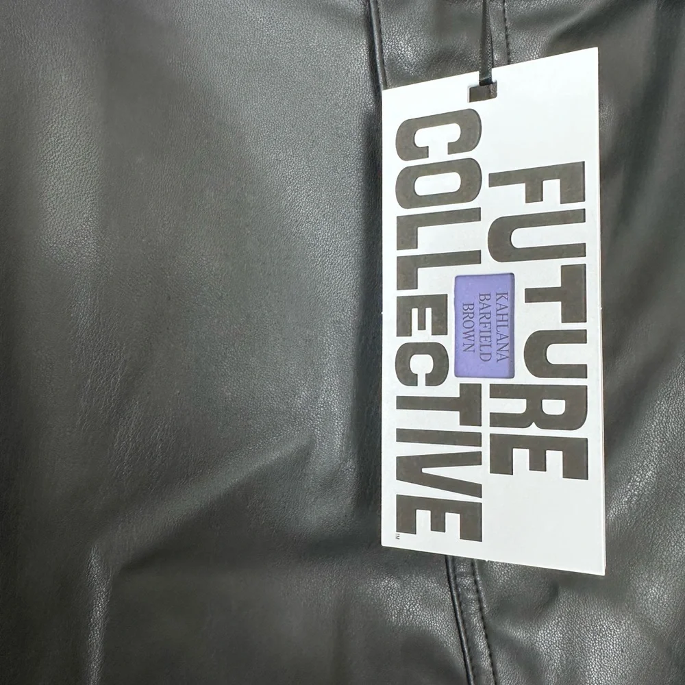 Black, faux leather mini. - Picture 2 of 4